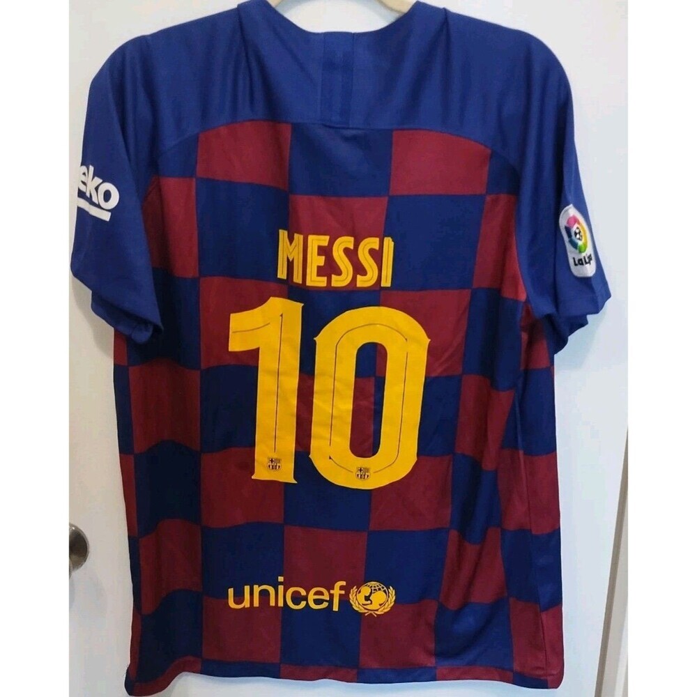 2019/20 Barcelona Authentic Home Jersey #10 Messi Nike Player (#C-7)